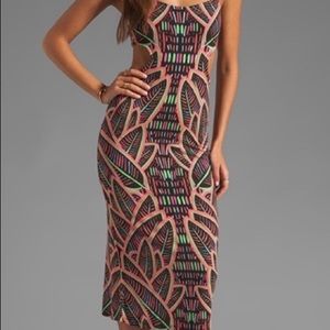 Mara Hoffman Tie Back Cut Out Swim Midi Dress sz S